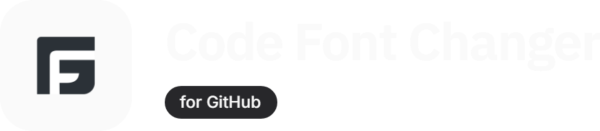 Code Font Changer for GitHub